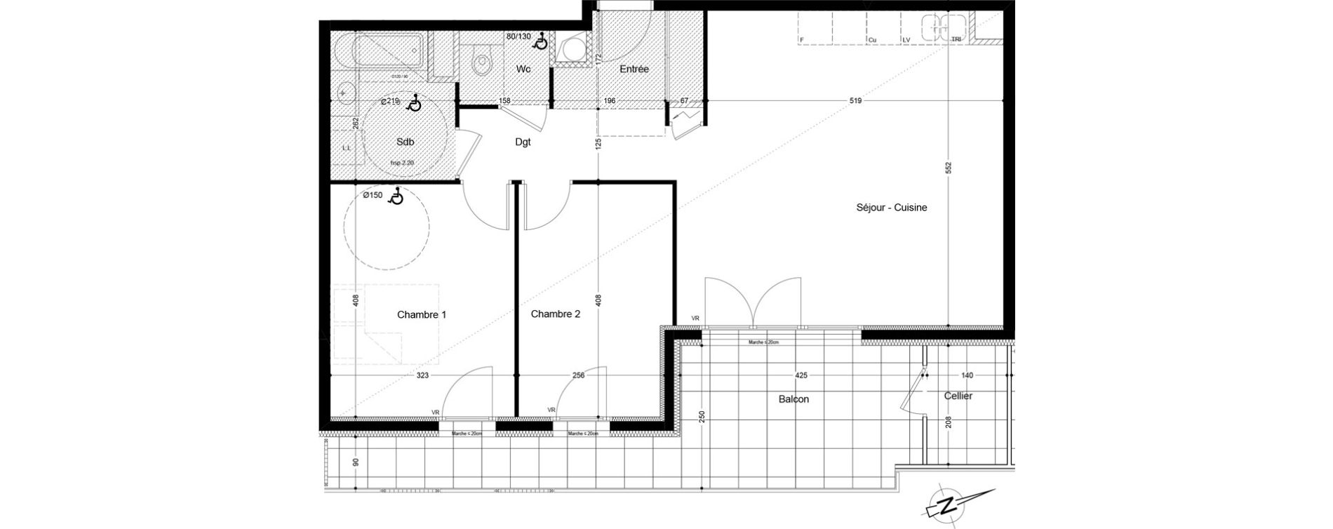 Appartement T3 de 69,73 m2 &agrave; Saint-Genis-Pouilly Porte de france