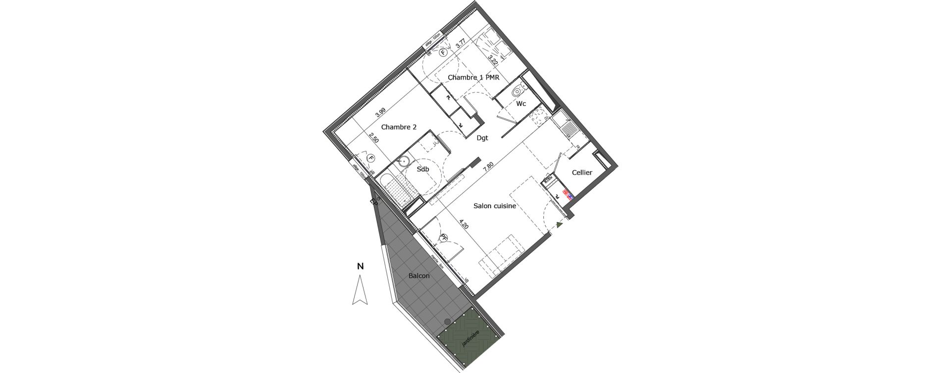 Appartement T3 de 65,15 m2 &agrave; Saint-Genis-Pouilly Centre