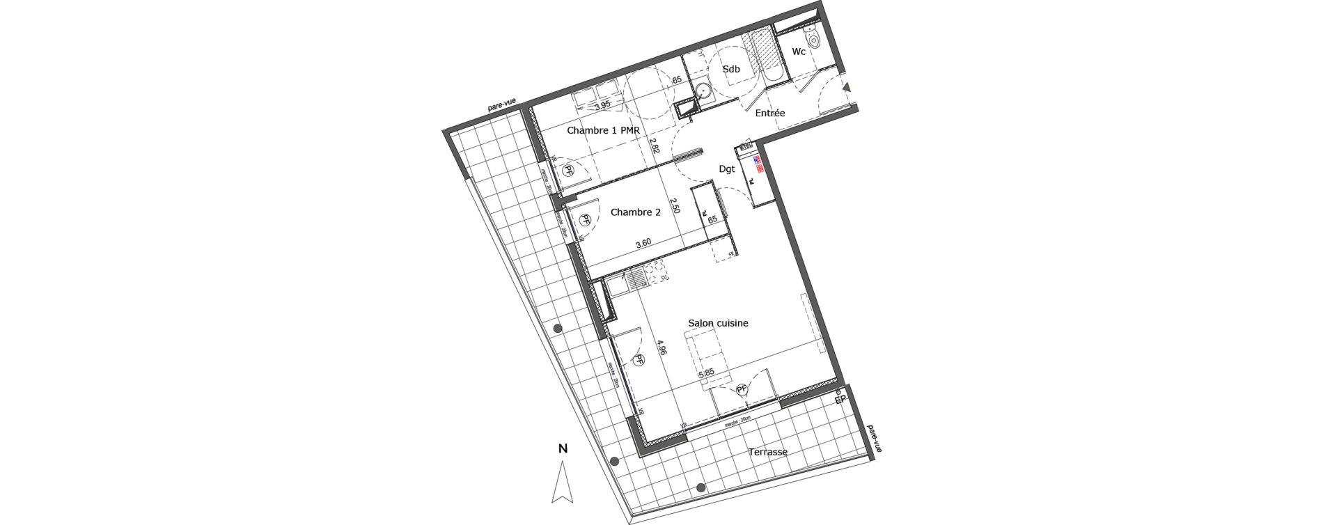 Appartement T3 de 67,16 m2 &agrave; Saint-Genis-Pouilly Centre