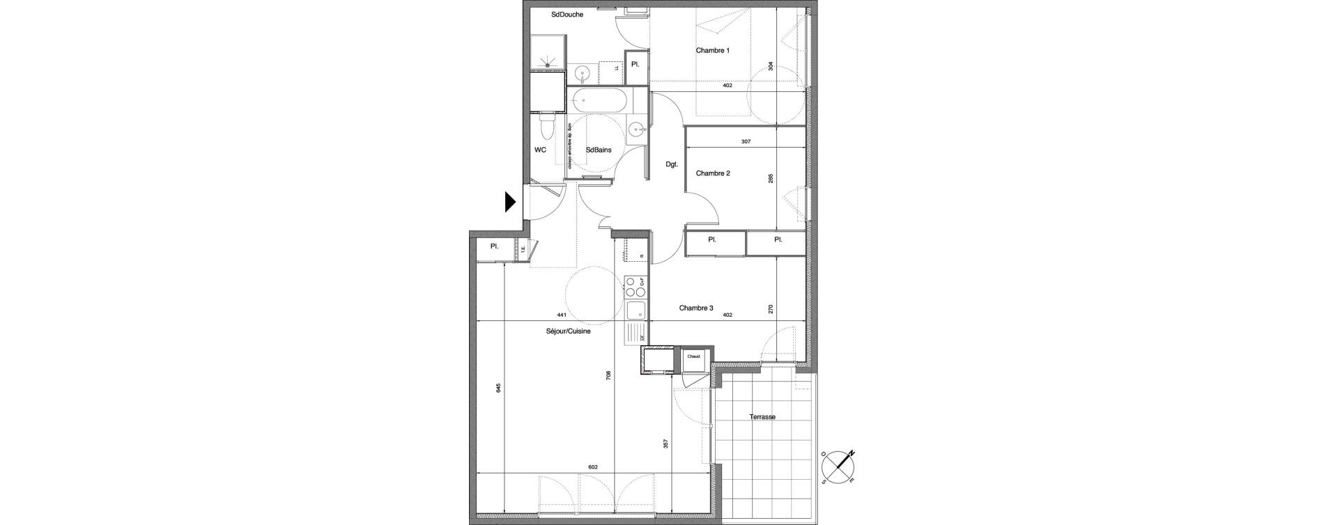 Appartement T4 de 88,75 m2 &agrave; Saint-Genis-Pouilly Centre
