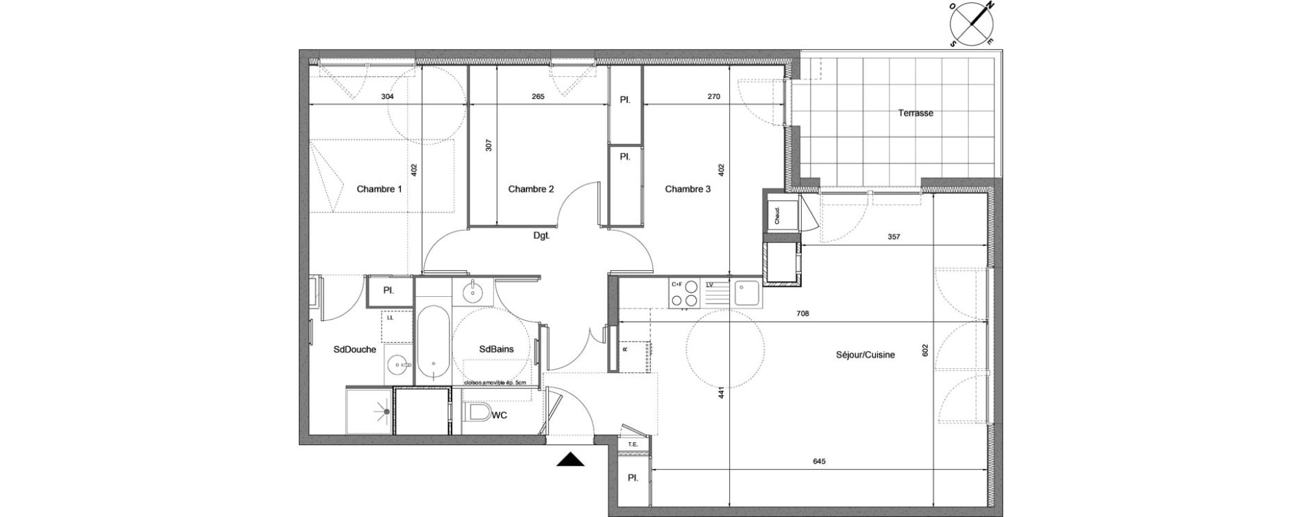 Appartement T4 de 88,55 m2 &agrave; Saint-Genis-Pouilly Centre