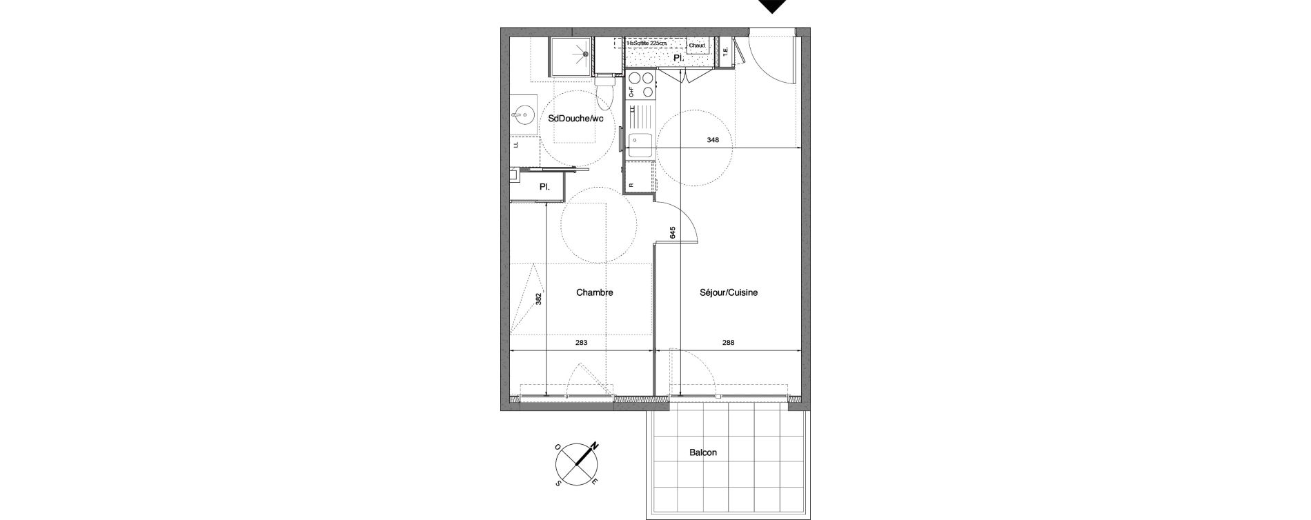 Appartement T2 de 39,40 m2 &agrave; Saint-Genis-Pouilly Centre