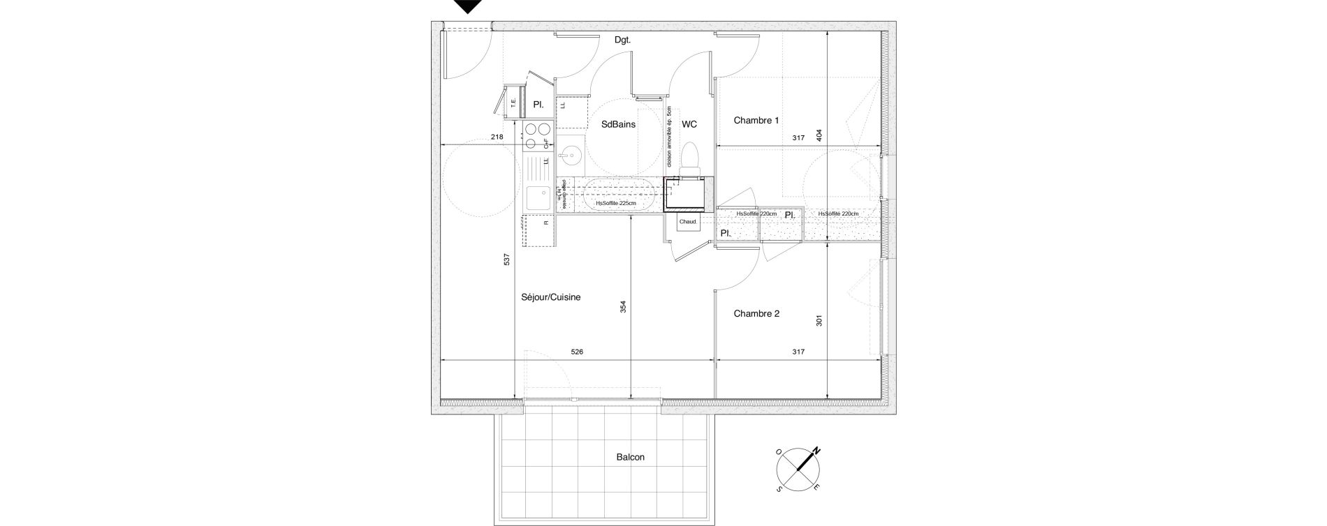 Appartement T3 de 58,00 m2 &agrave; Saint-Genis-Pouilly Centre