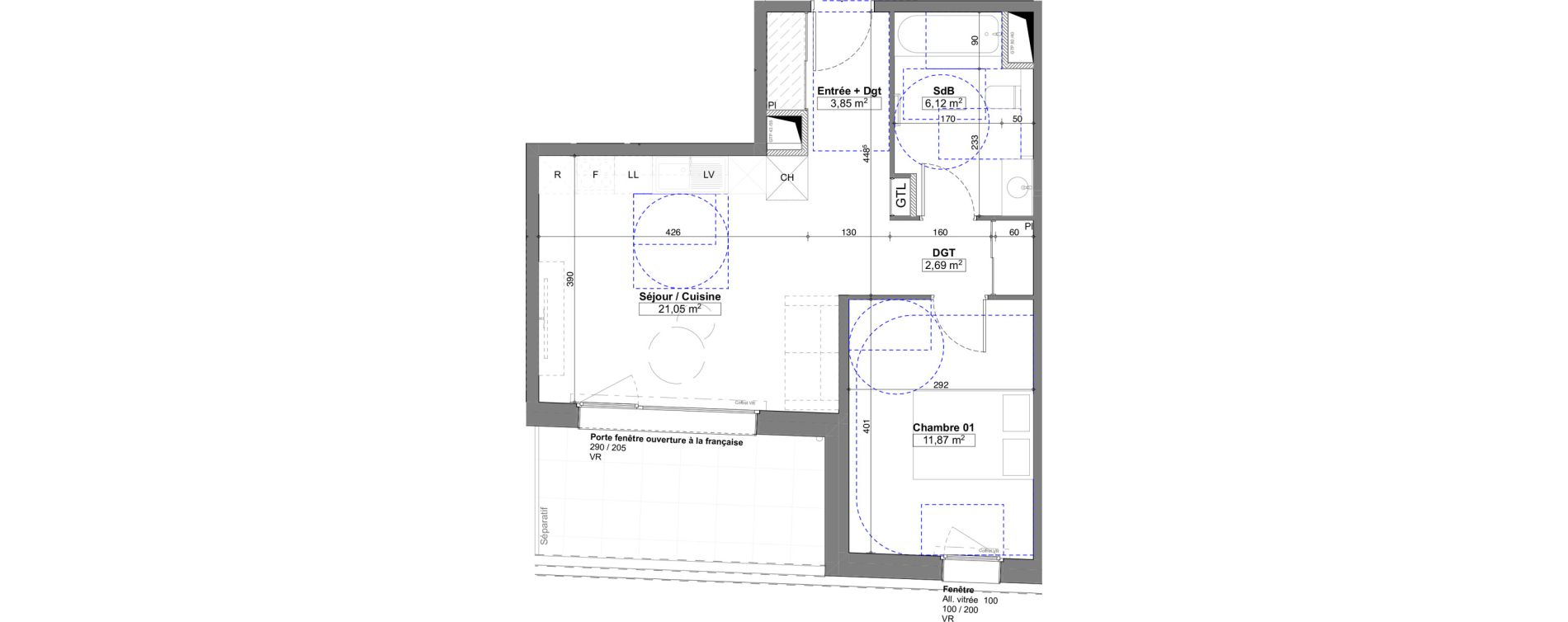 Appartement T2 de 45,58 m2 &agrave; Saint-Genis-Pouilly Centre