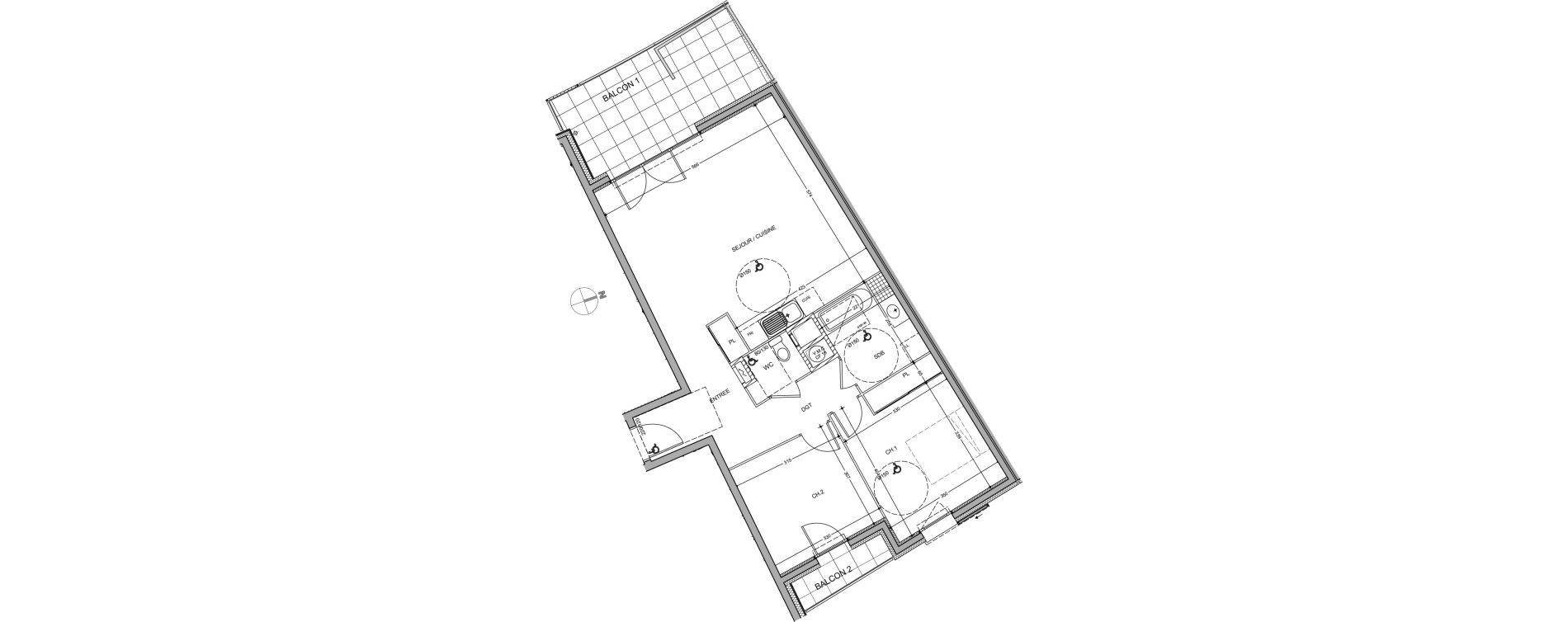 Appartement T3 de 75,80 m2 &agrave; Saint-Genis-Pouilly Porte de france