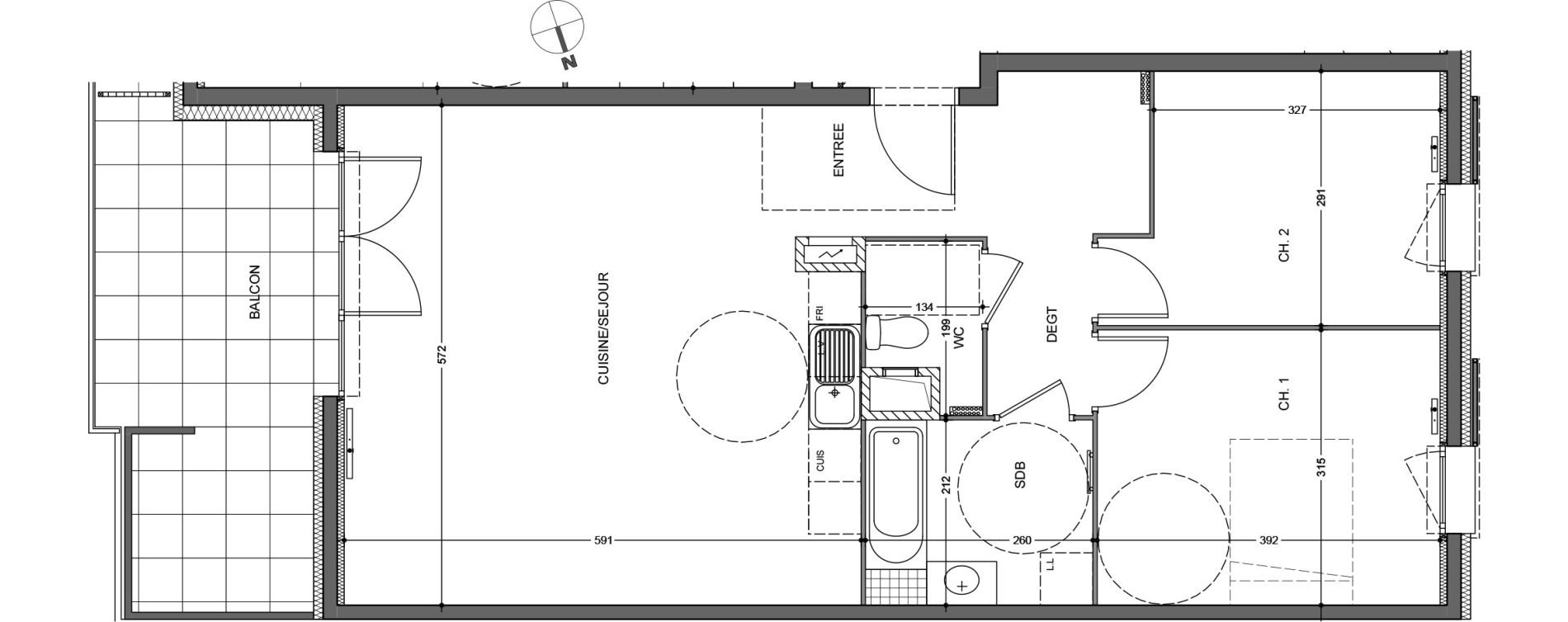 Appartement T3 de 71,85 m2 &agrave; Saint-Jean-De-Gonville Centre