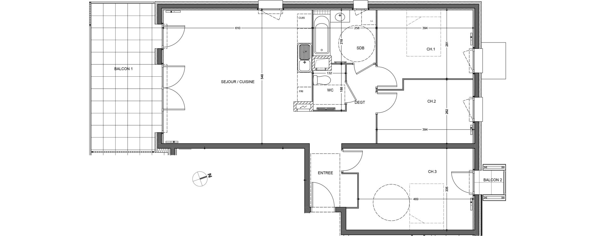 Appartement T4 de 89,13 m2 &agrave; Saint-Jean-De-Gonville Centre