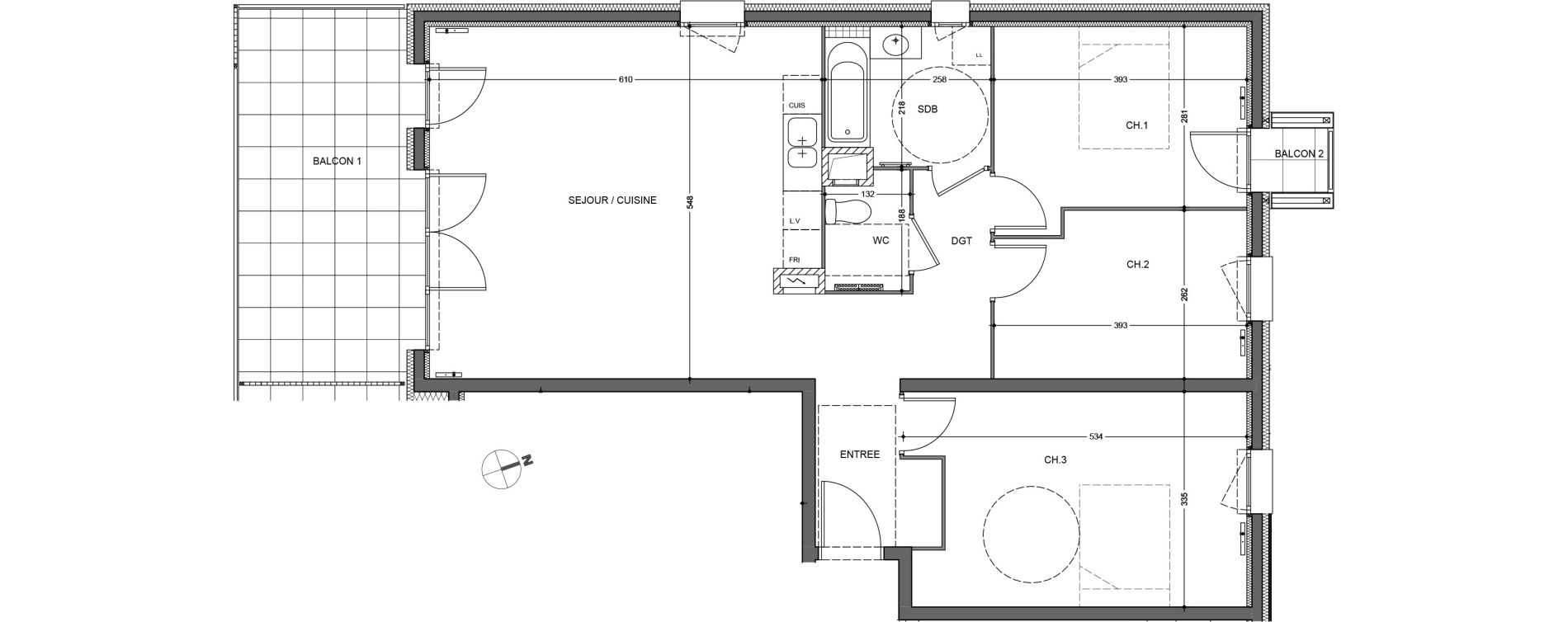 Appartement T4 de 89,13 m2 &agrave; Saint-Jean-De-Gonville Centre