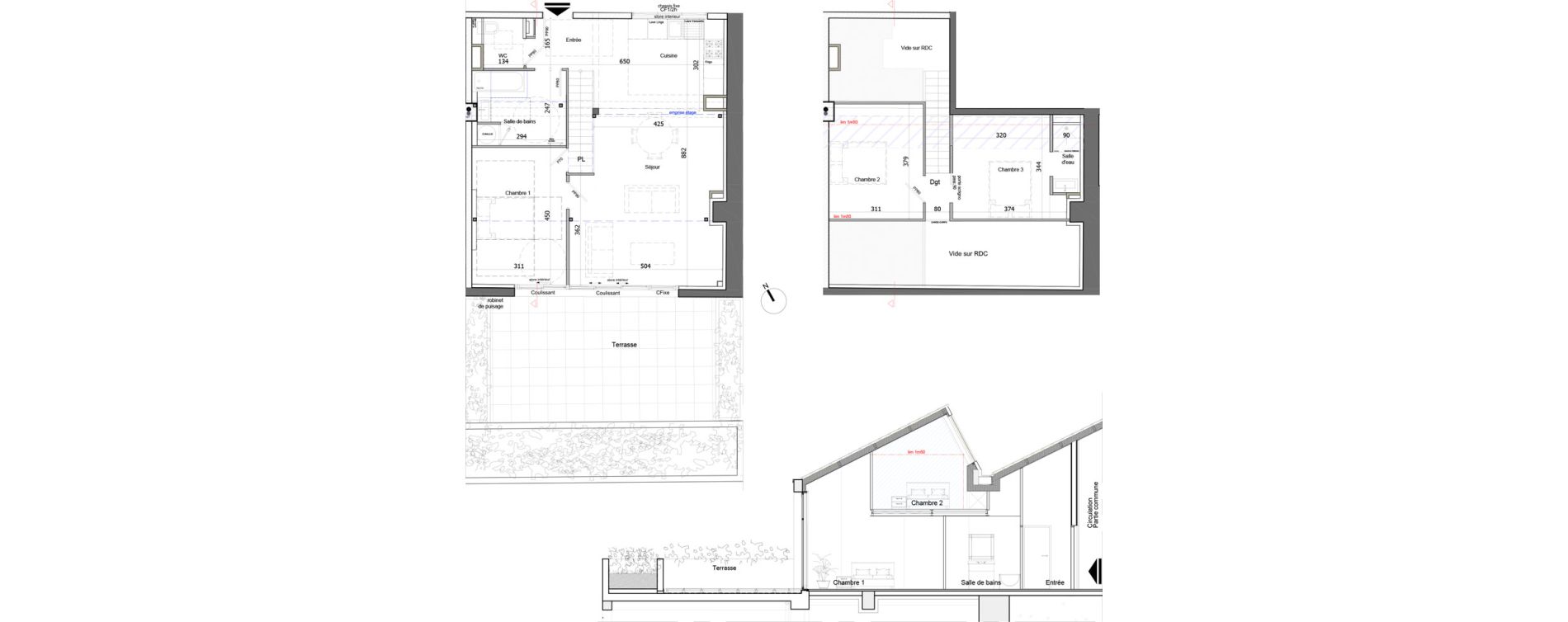 Duplex T4 de 90,40 m2 &agrave; Tr&eacute;voux Centre