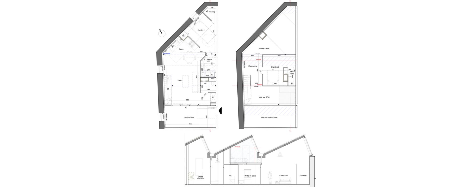 Duplex T3 de 89,80 m2 &agrave; Tr&eacute;voux Centre