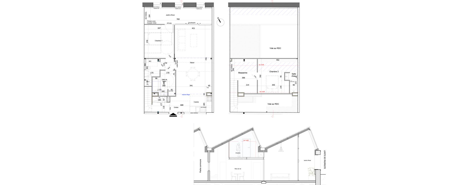 Duplex T3 de 105,80 m2 &agrave; Tr&eacute;voux Centre