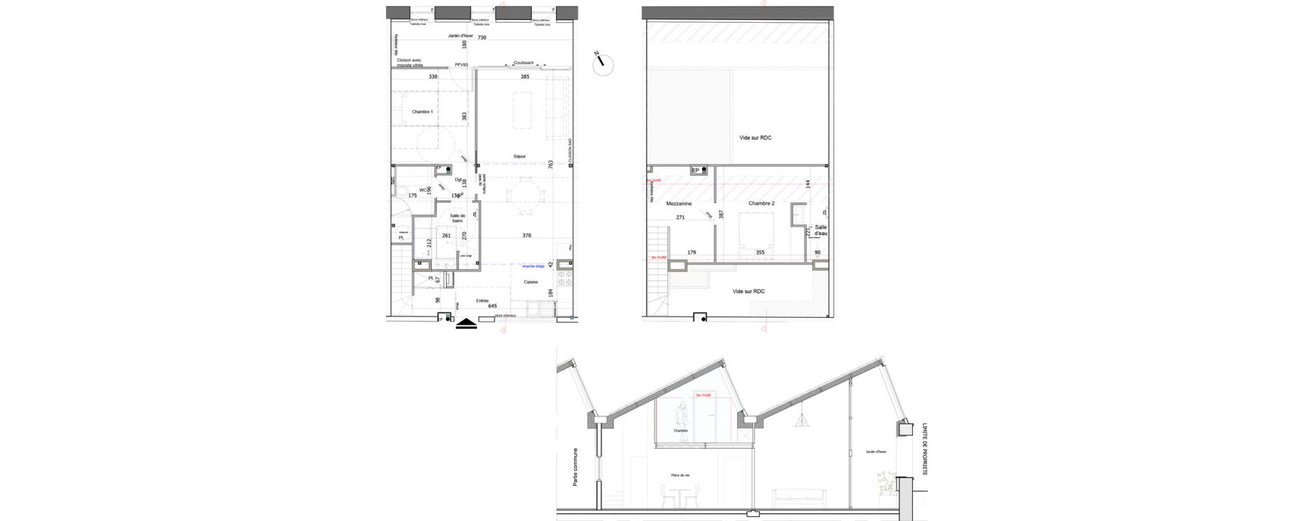 Duplex T3 de 100,40 m2 &agrave; Tr&eacute;voux Centre
