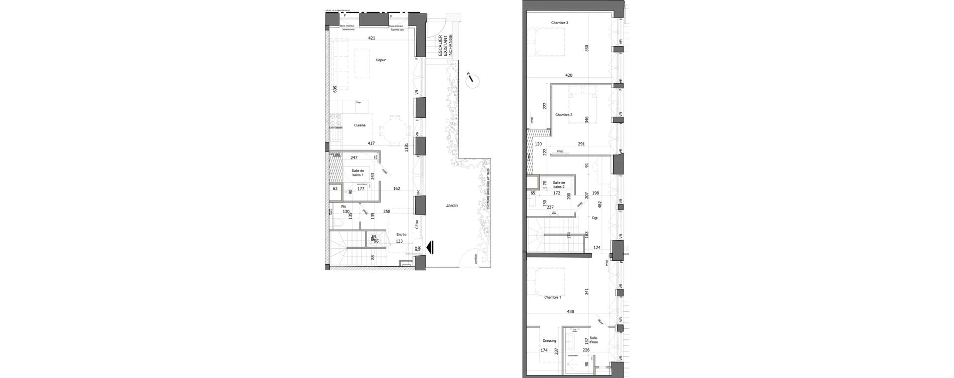 Duplex T4 de 111,10 m2 &agrave; Tr&eacute;voux Centre
