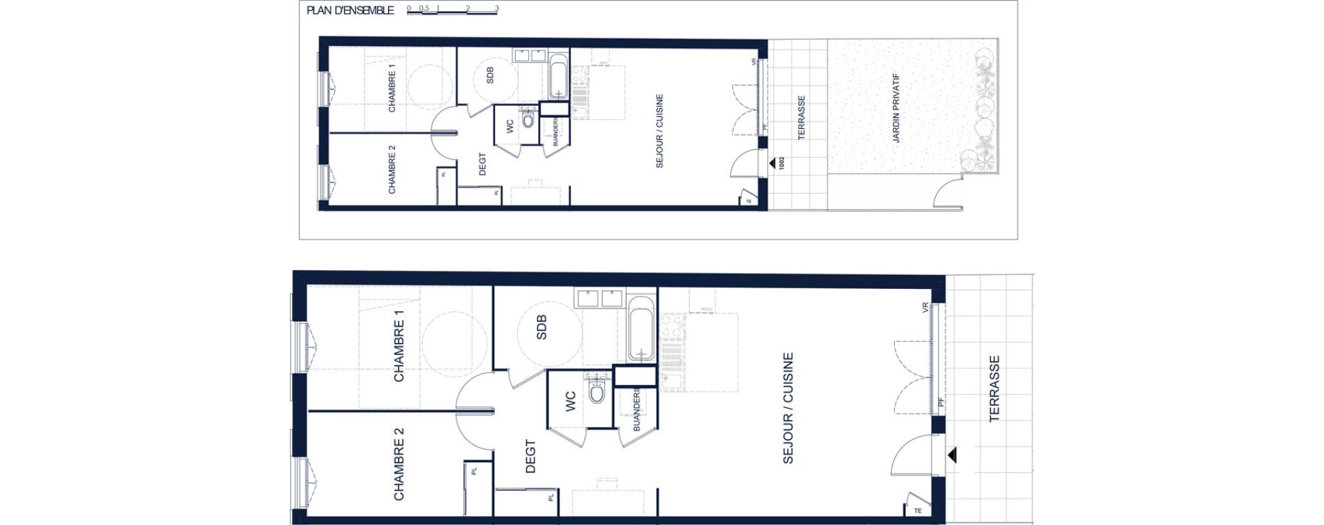 Appartement T3 de 73,89 m2 &agrave; Vichy Deni&egrave;re les romains