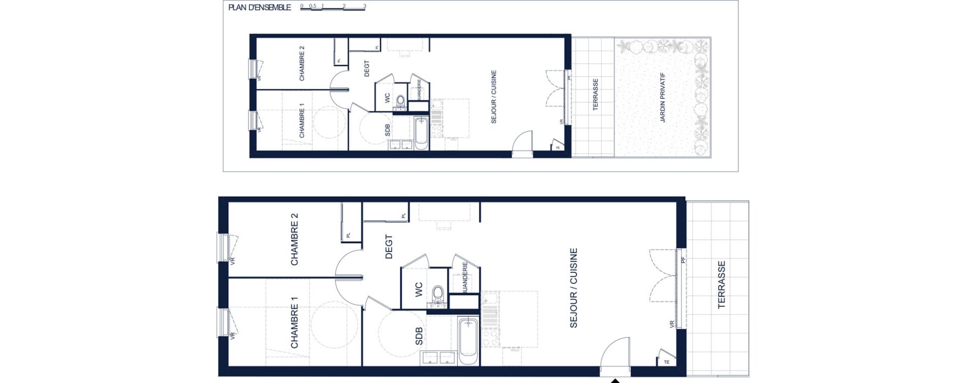 Appartement T3 de 73,38 m2 &agrave; Vichy Deni&egrave;re les romains