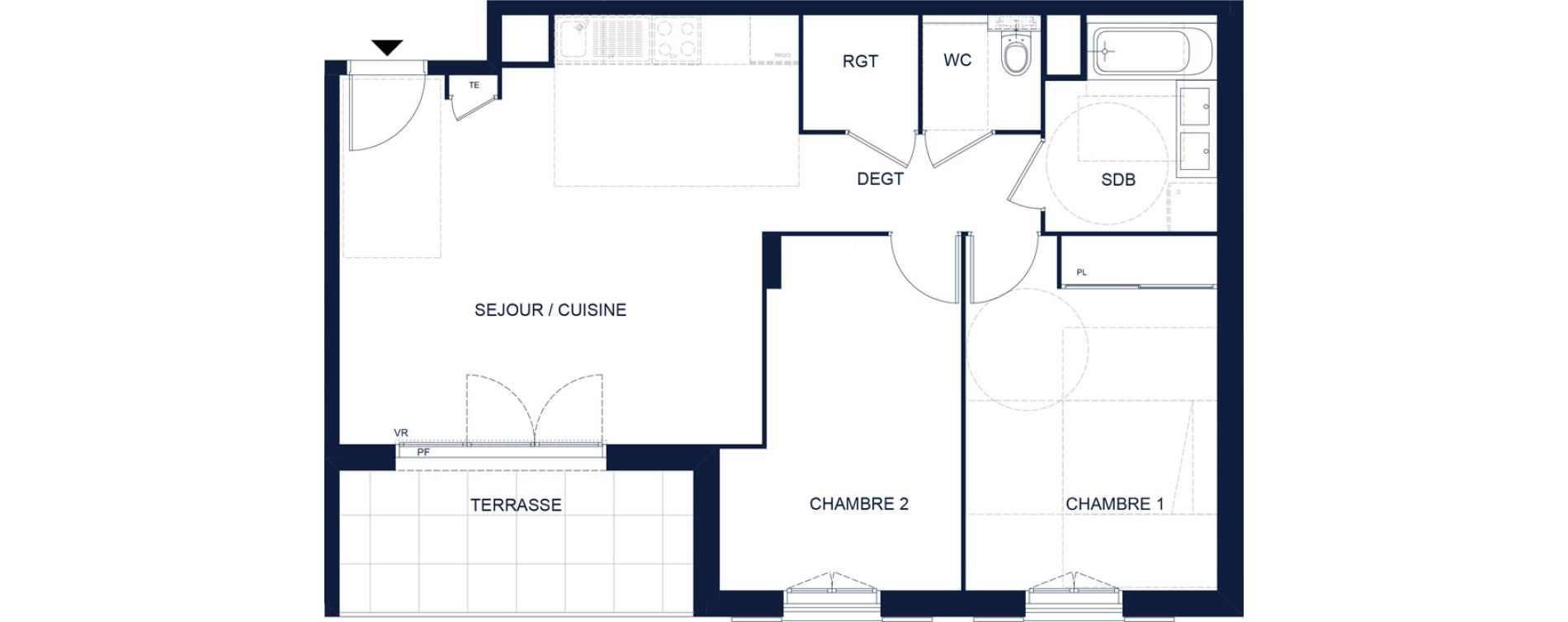 Appartement T3 de 64,19 m2 &agrave; Vichy Deni&egrave;re les romains