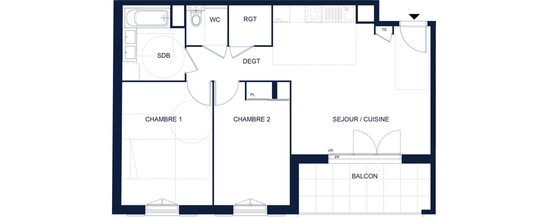 Appartement T3 de 64,50 m2 &agrave; Vichy Deni&egrave;re les romains