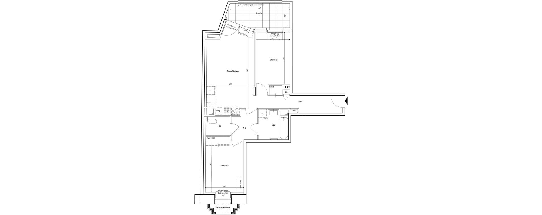 Appartement T3 de 62,40 m2 &agrave; Vichy Centre