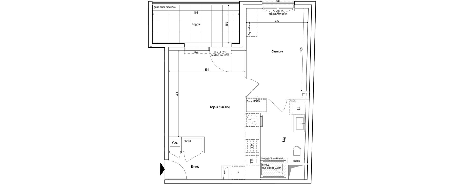 Appartement T2 de 41,40 m2 &agrave; Vichy Centre