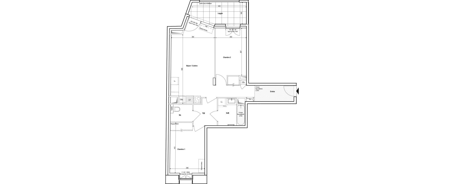 Appartement T3 de 62,40 m2 &agrave; Vichy Centre