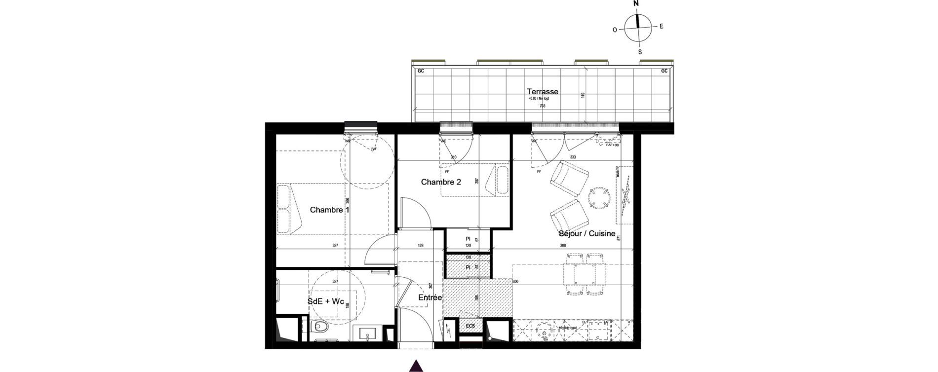 Appartement T3 de 53,12 m2 &agrave; Guilherand-Granges Centre