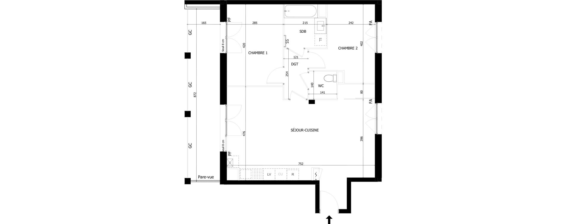 Appartement T3 de 66,92 m2 &agrave; Valence Dame blanche