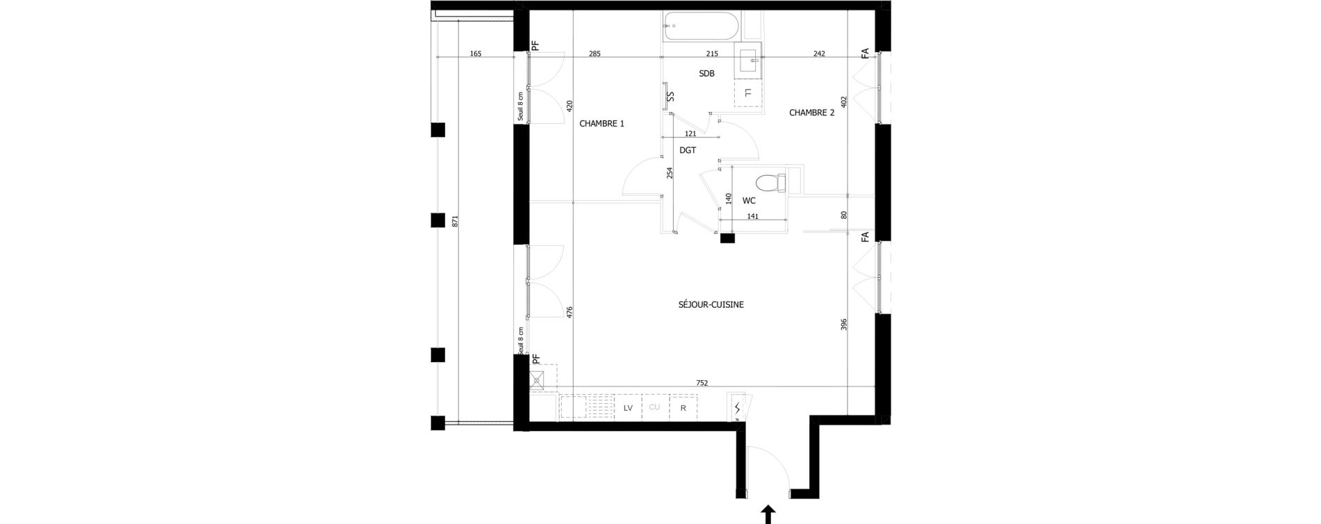 Appartement T3 de 66,92 m2 &agrave; Valence Dame blanche