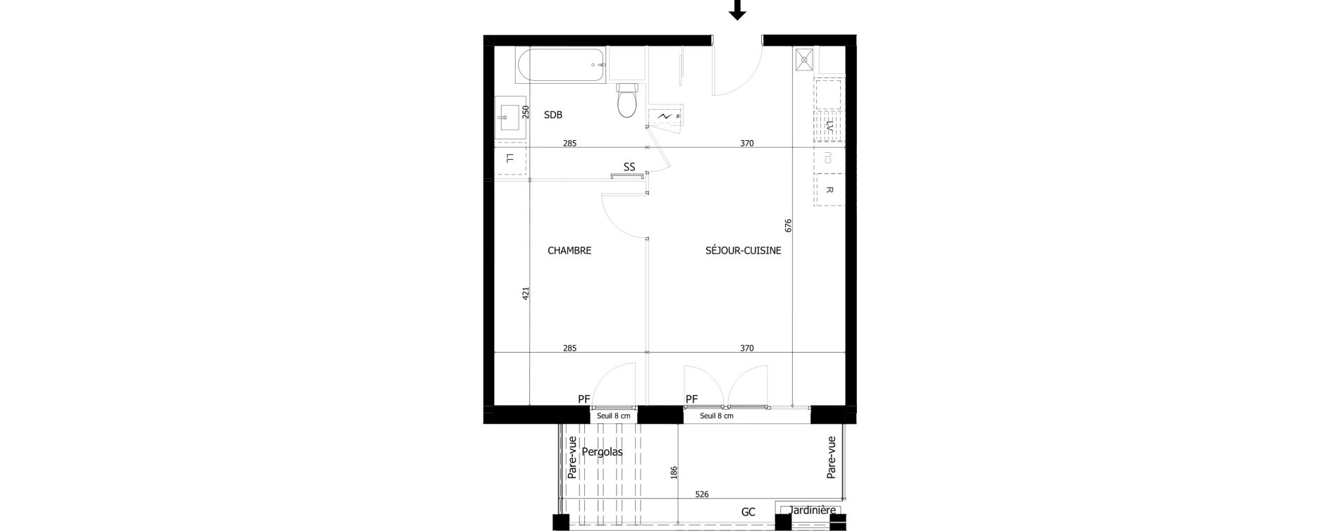 Appartement T2 de 42,97 m2 &agrave; Valence Dame blanche