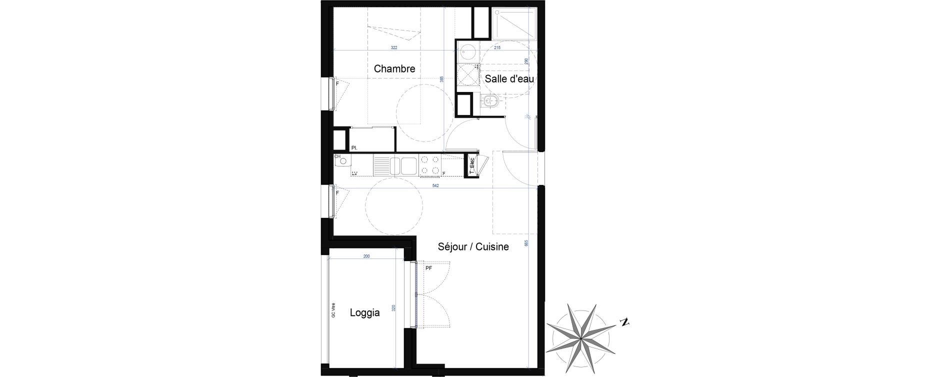 Appartement T2 de 42,37 m2 &agrave; Valence Centre