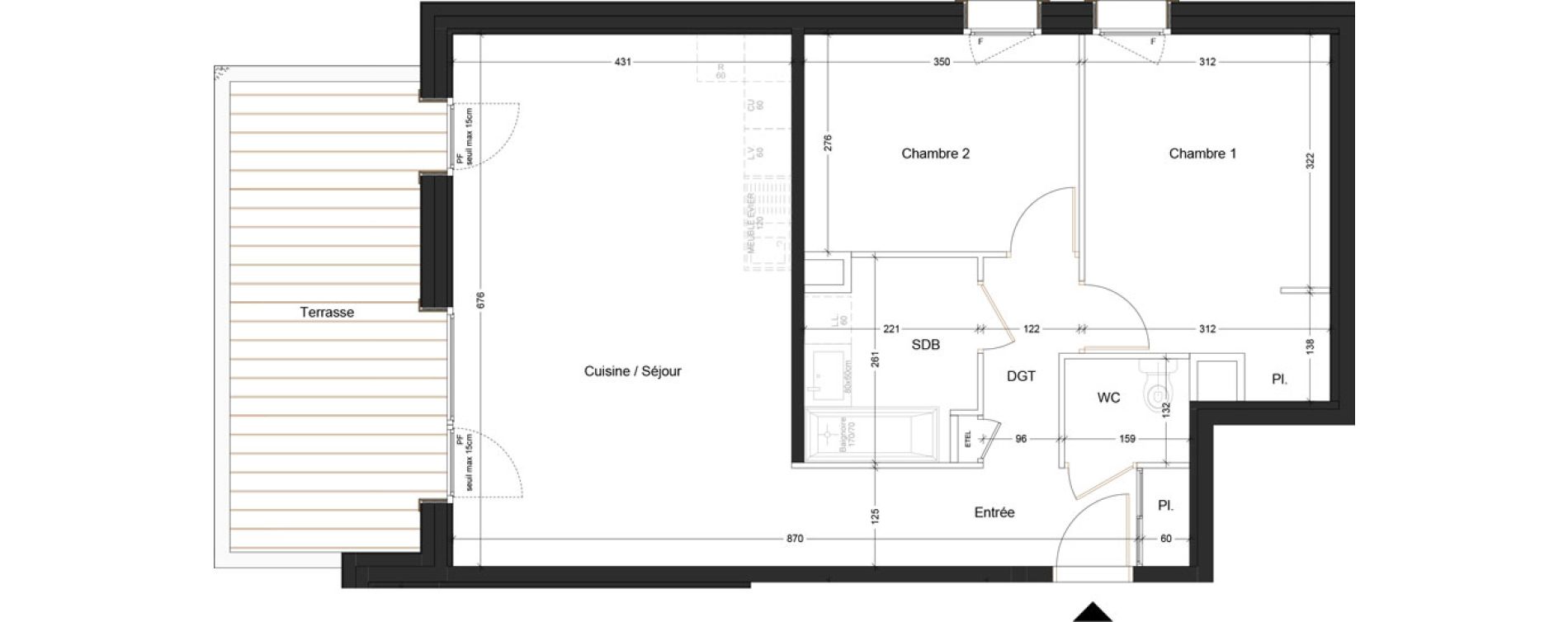 Appartement T3 de 68,55 m2 &agrave; Abondance Centre