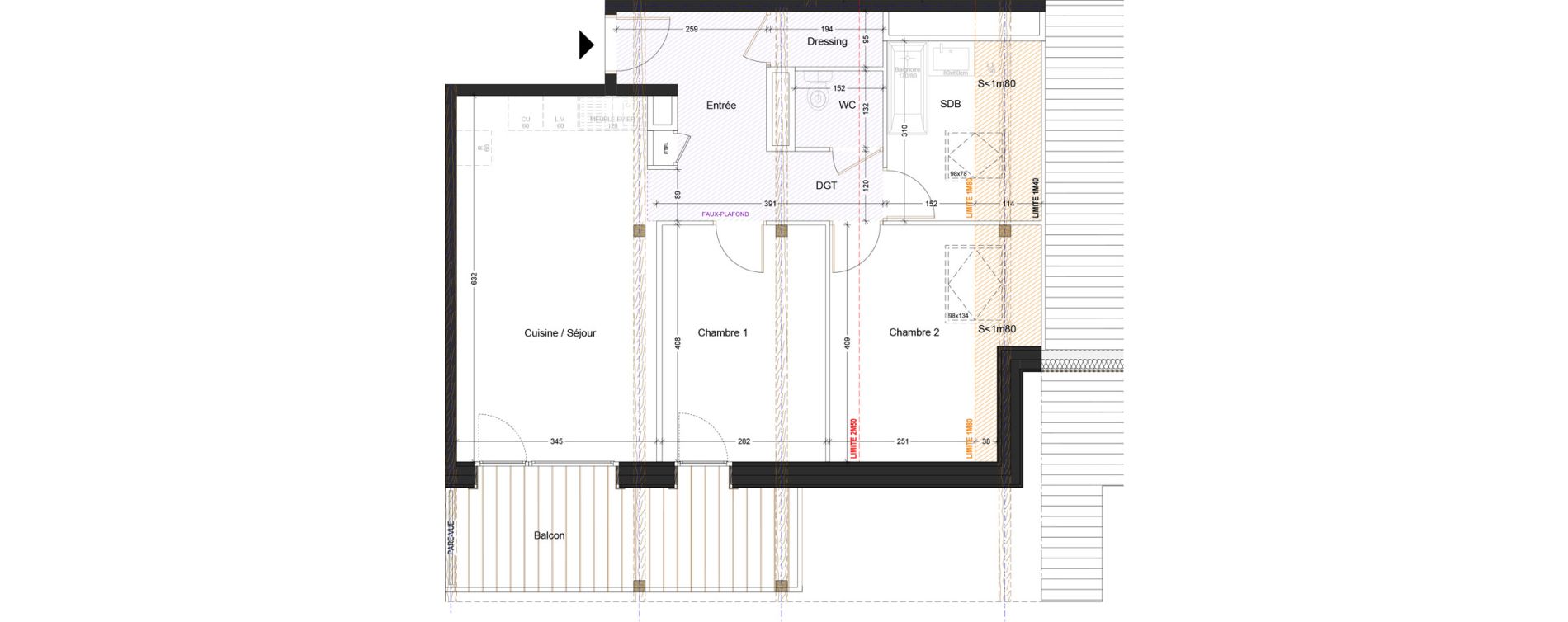 Appartement T3 de 61,43 m2 &agrave; Abondance Centre