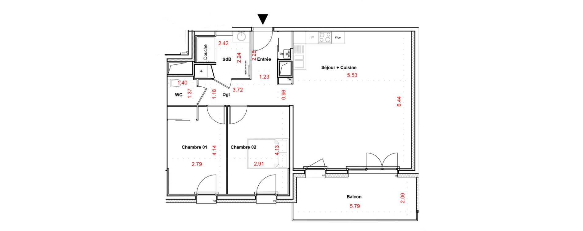 Appartement T3 de 75,15 m2 &agrave; Allonzier-La-Caille Centre