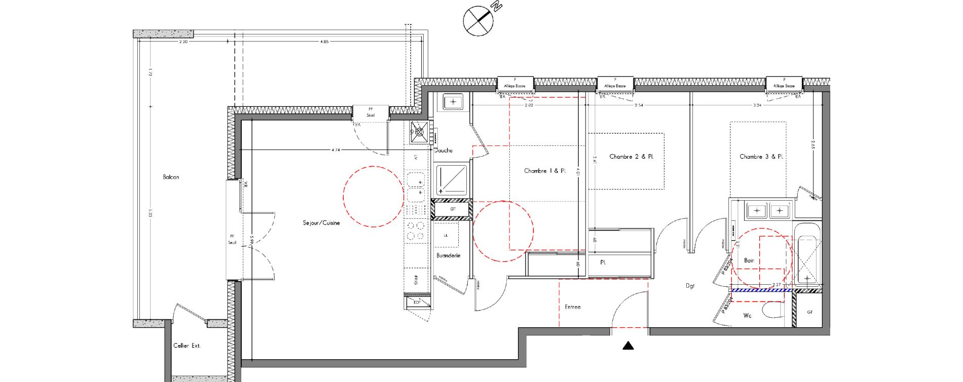Appartement T4 de 83,75 m2 &agrave; Allonzier-La-Caille Centre