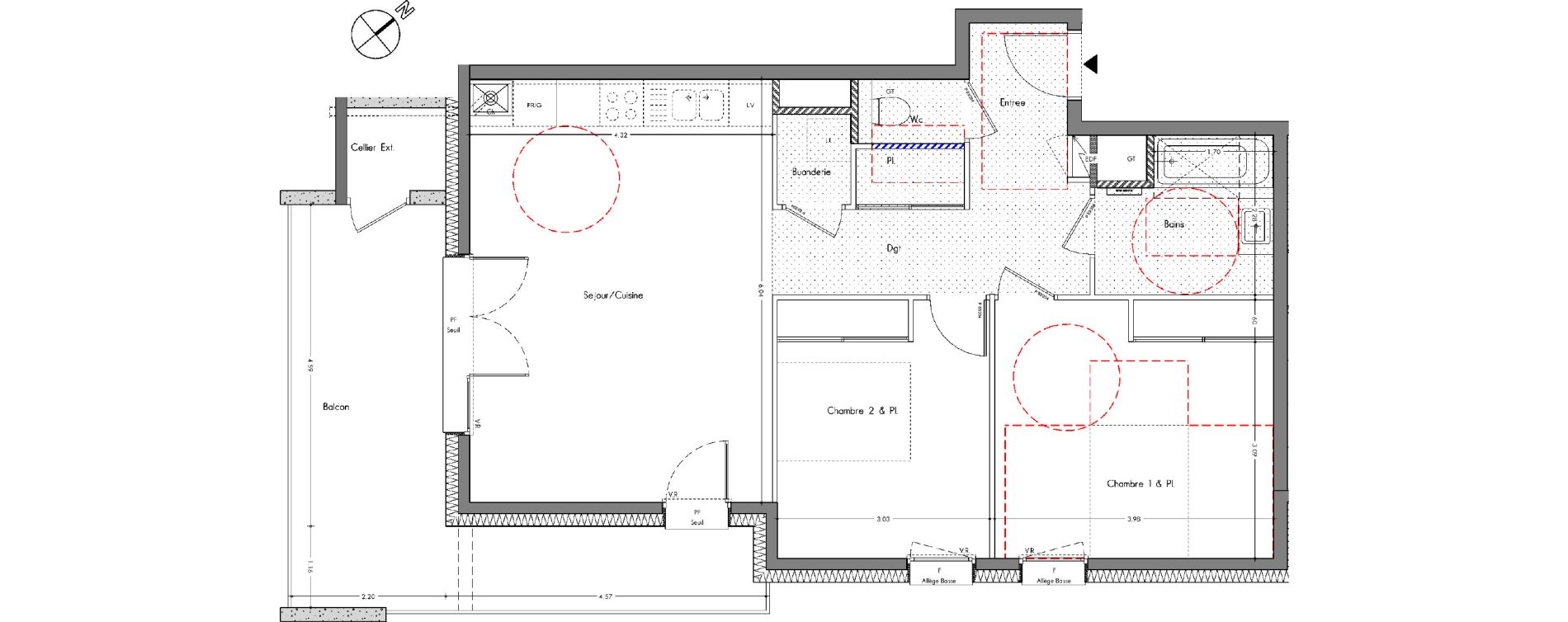 Appartement T3 de 70,34 m2 &agrave; Allonzier-La-Caille Centre