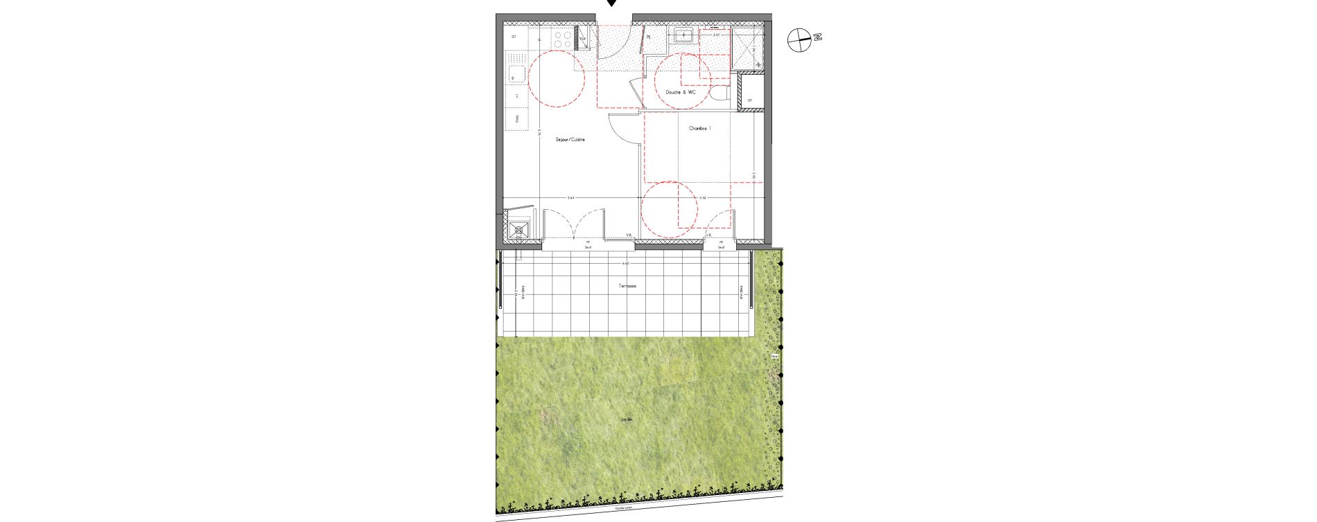 Appartement T2 de 38,30 m2 &agrave; Allonzier-La-Caille Centre