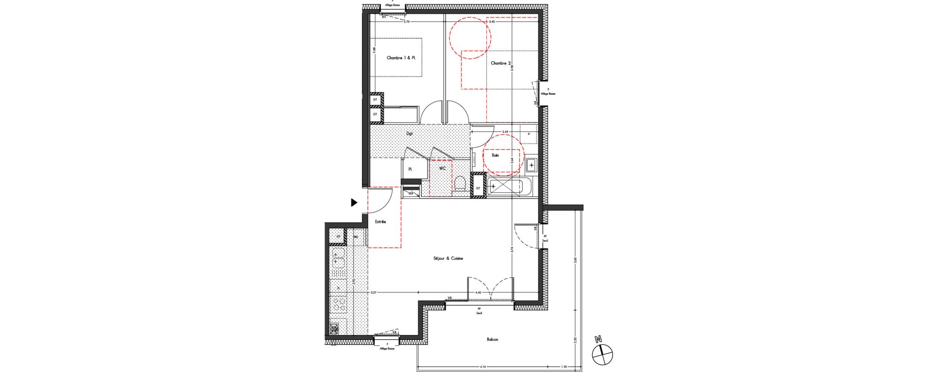 Appartement T3 de 69,47 m2 &agrave; Allonzier-La-Caille Centre