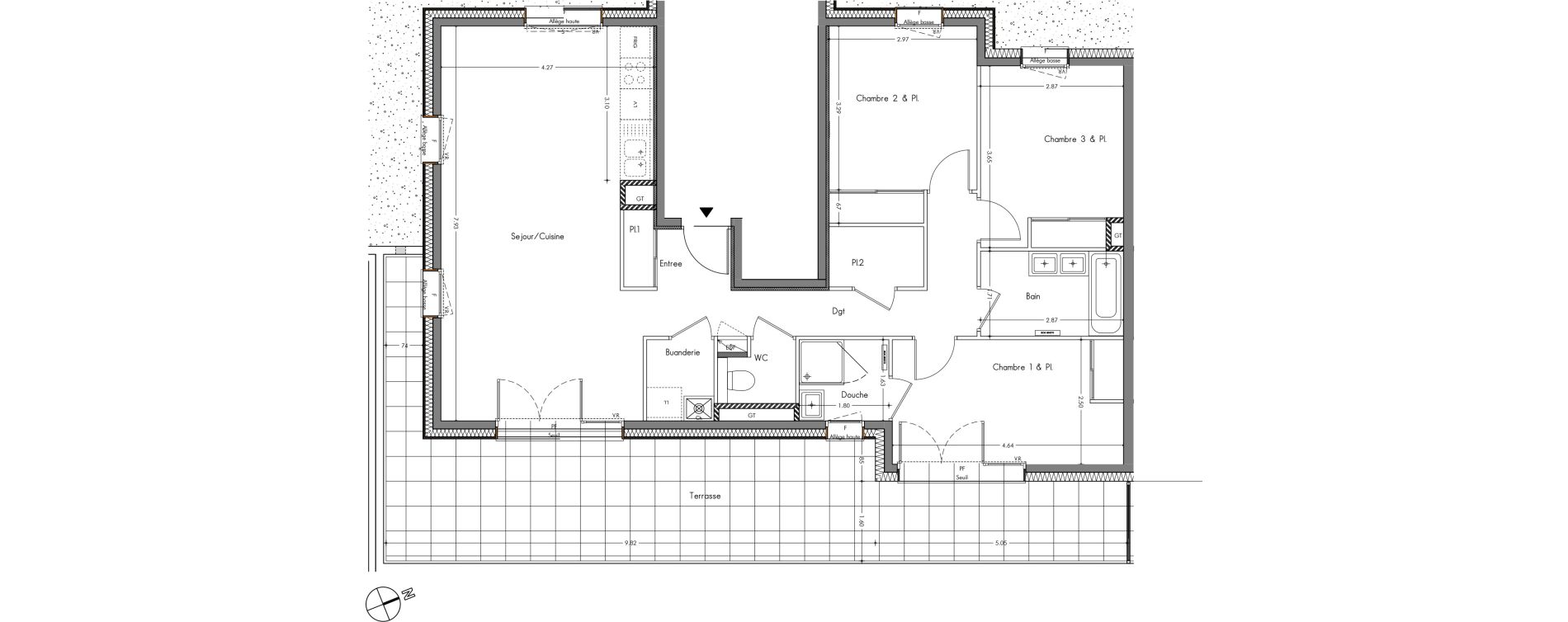 Appartement T4 de 89,70 m2 &agrave; Allonzier-La-Caille Centre