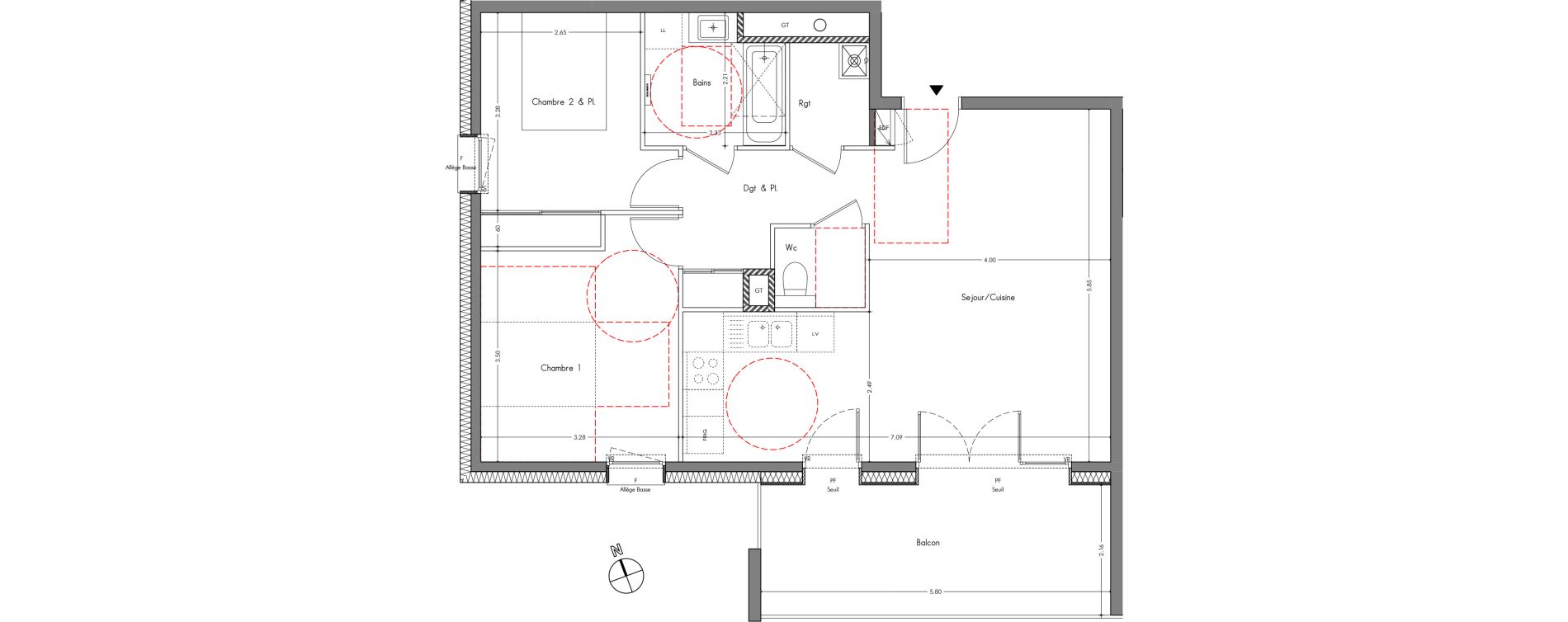 Appartement T3 de 68,24 m2 &agrave; Allonzier-La-Caille Centre