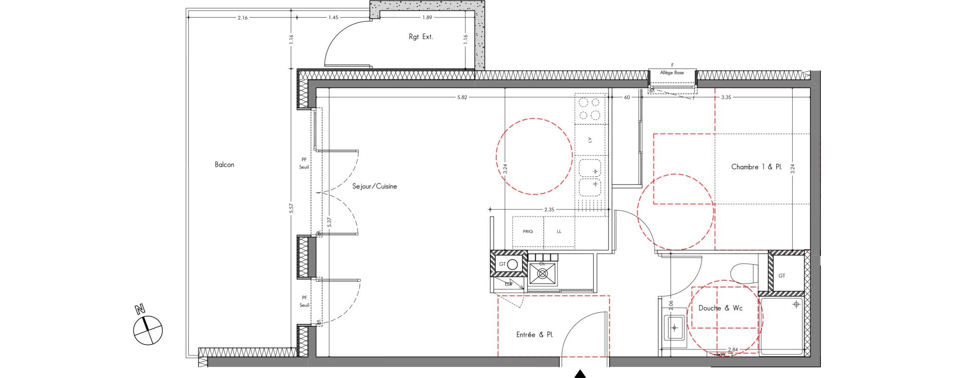 Appartement T2 de 50,21 m2 &agrave; Allonzier-La-Caille Centre
