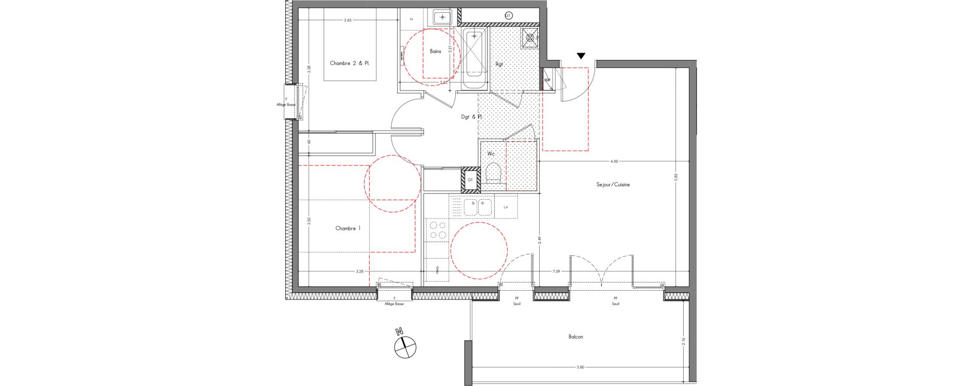 Appartement T3 de 68,24 m2 &agrave; Allonzier-La-Caille Centre