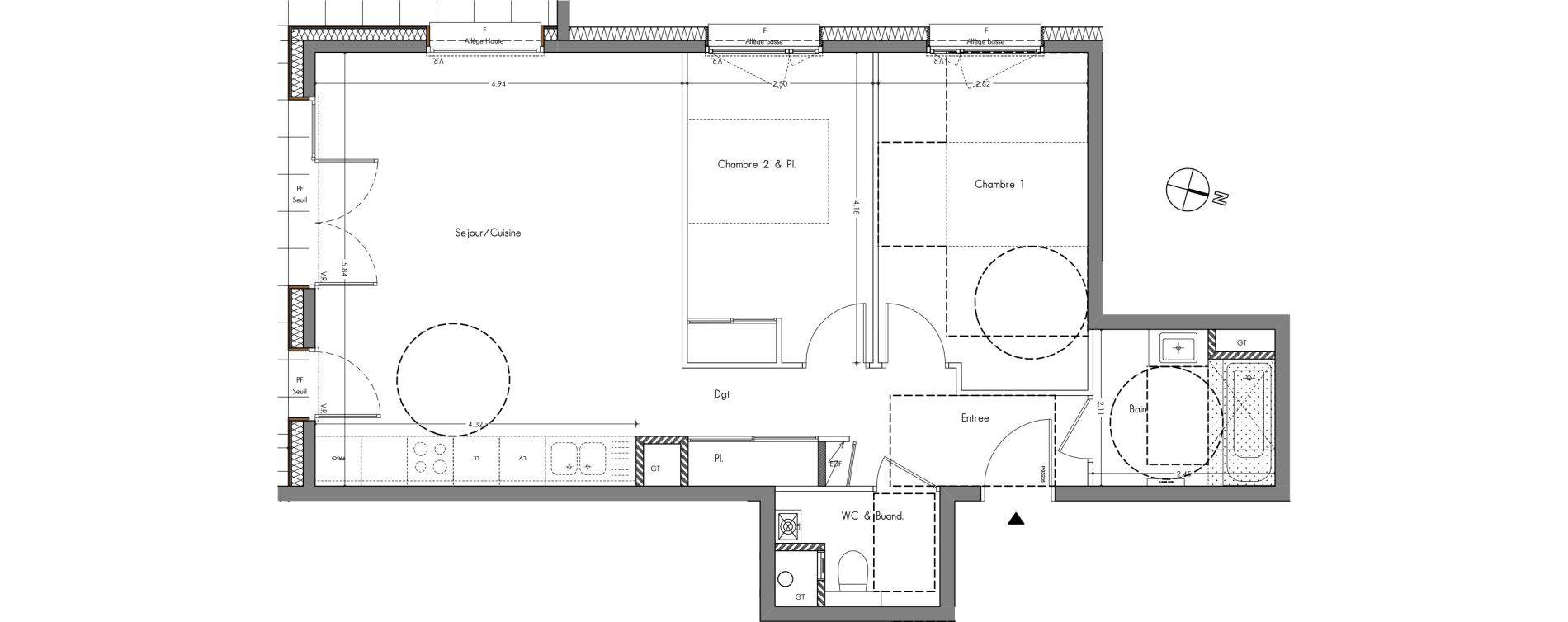 Appartement T3 de 66,48 m2 &agrave; Allonzier-La-Caille Centre