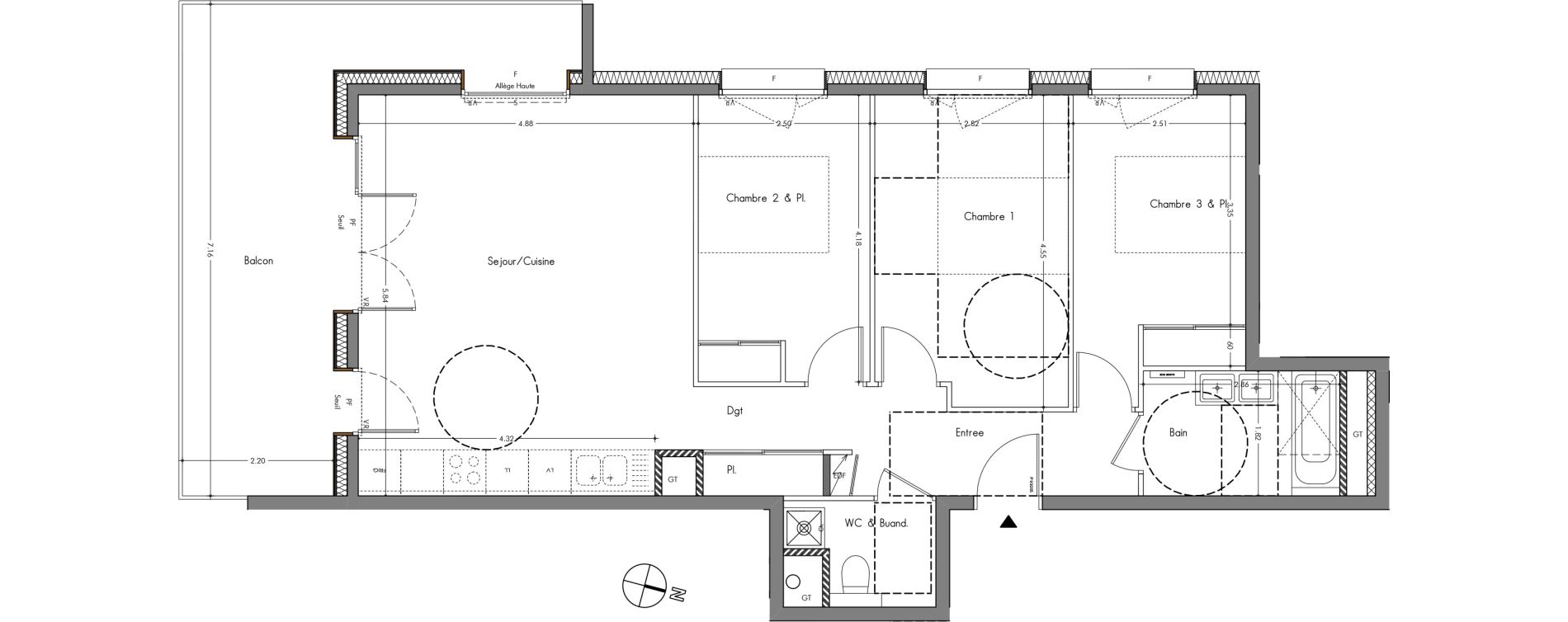 Appartement T4 de 78,22 m2 &agrave; Allonzier-La-Caille Centre