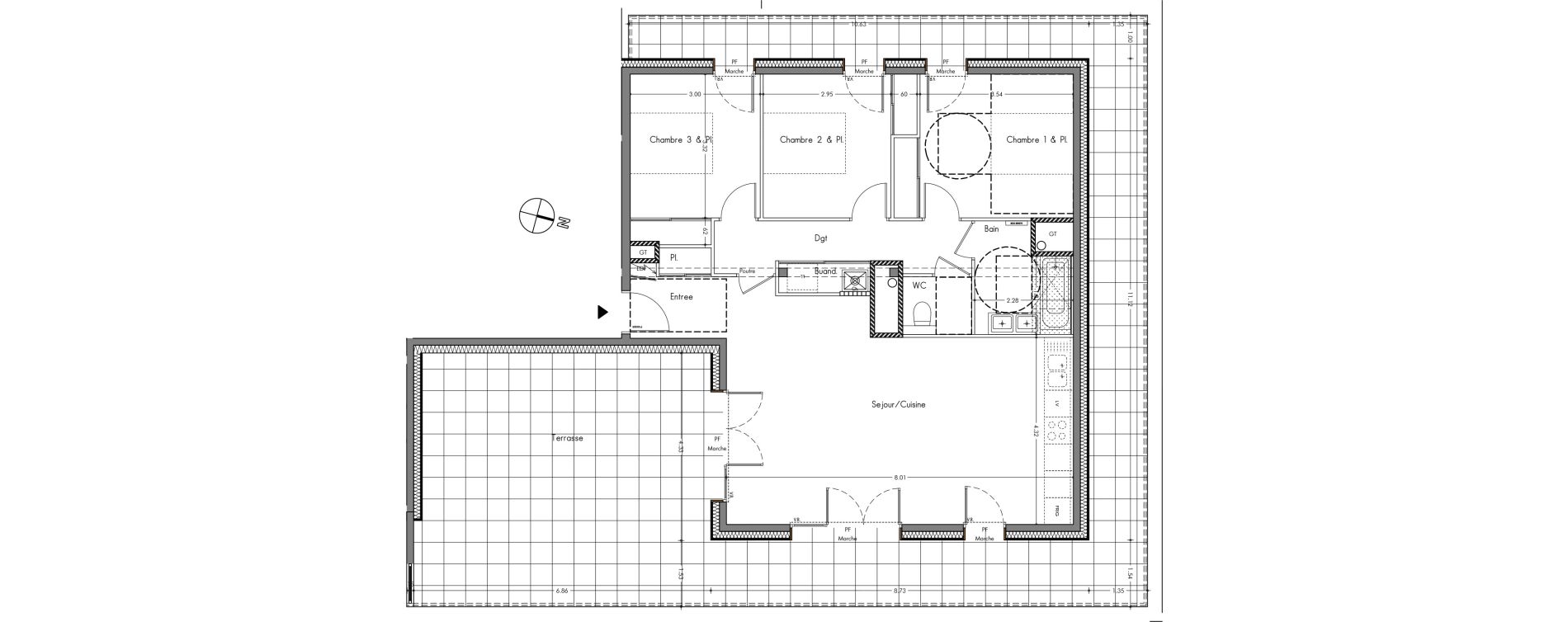 Appartement T4 de 91,82 m2 &agrave; Allonzier-La-Caille Centre