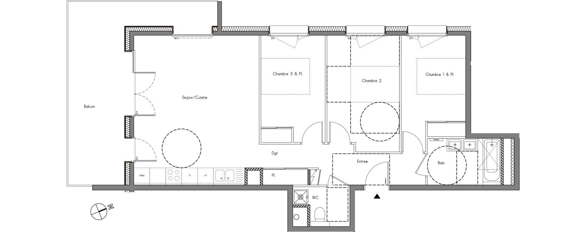Appartement T4 de 78,37 m2 &agrave; Allonzier-La-Caille Centre