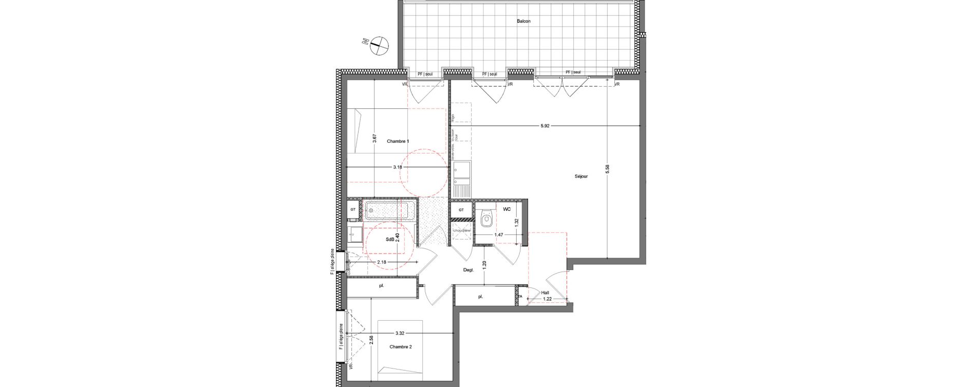 Appartement T3 de 66,53 m2 &agrave; Allonzier-La-Caille Centre