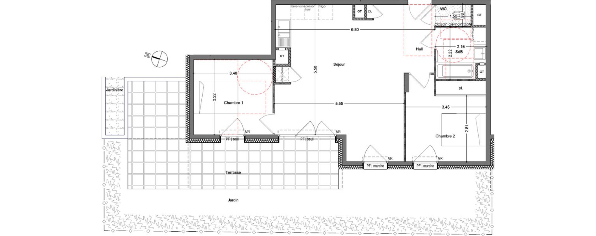 Appartement T3 de 65,20 m2 &agrave; Allonzier-La-Caille Centre