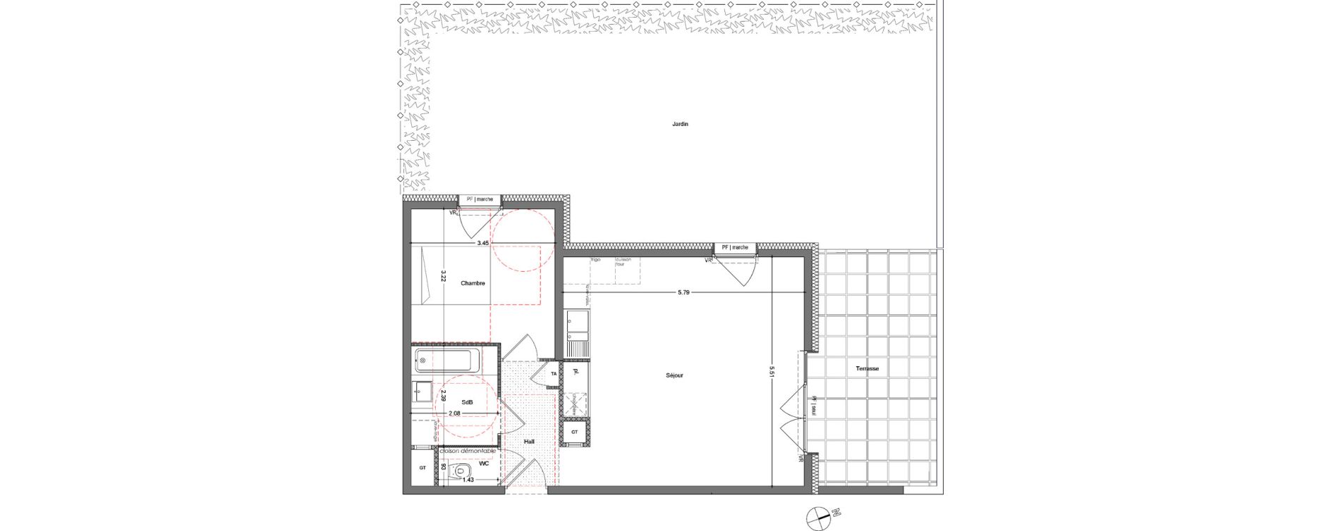 Appartement T2 de 53,37 m2 &agrave; Allonzier-La-Caille Centre