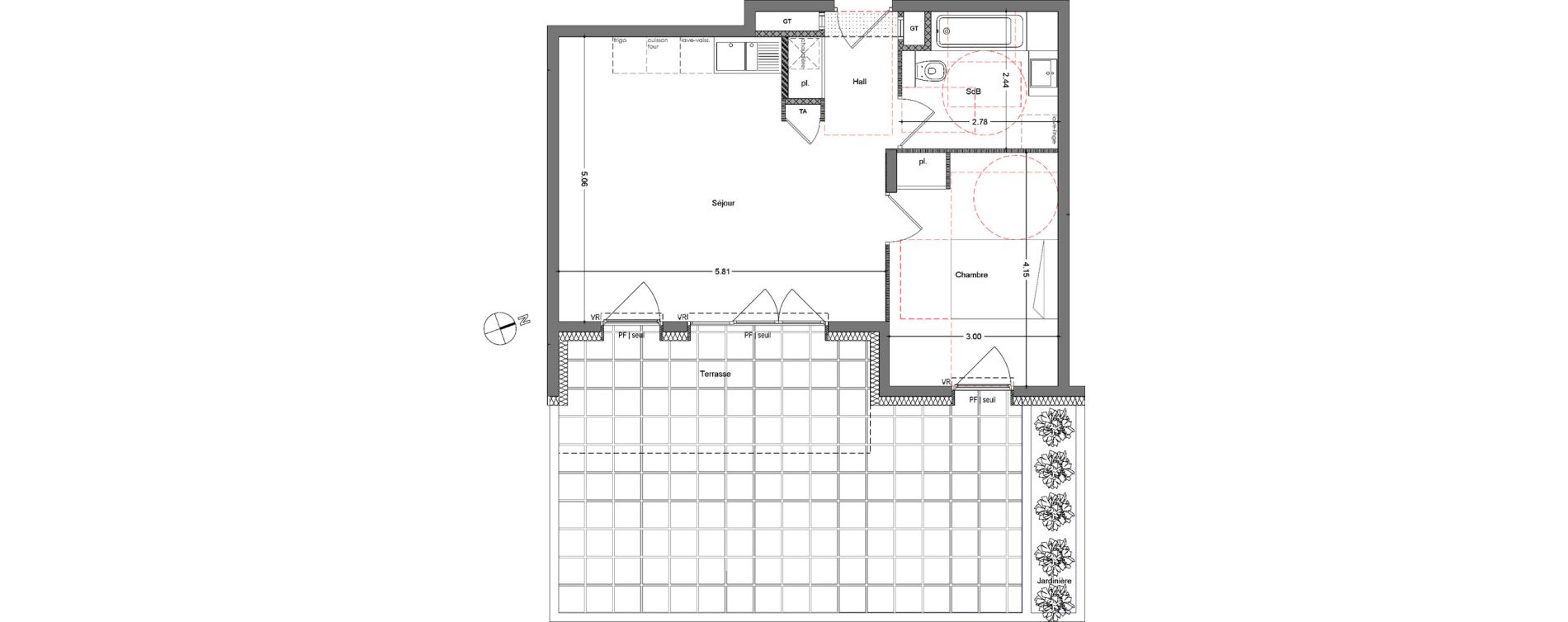 Appartement T2 de 48,71 m2 &agrave; Allonzier-La-Caille Centre