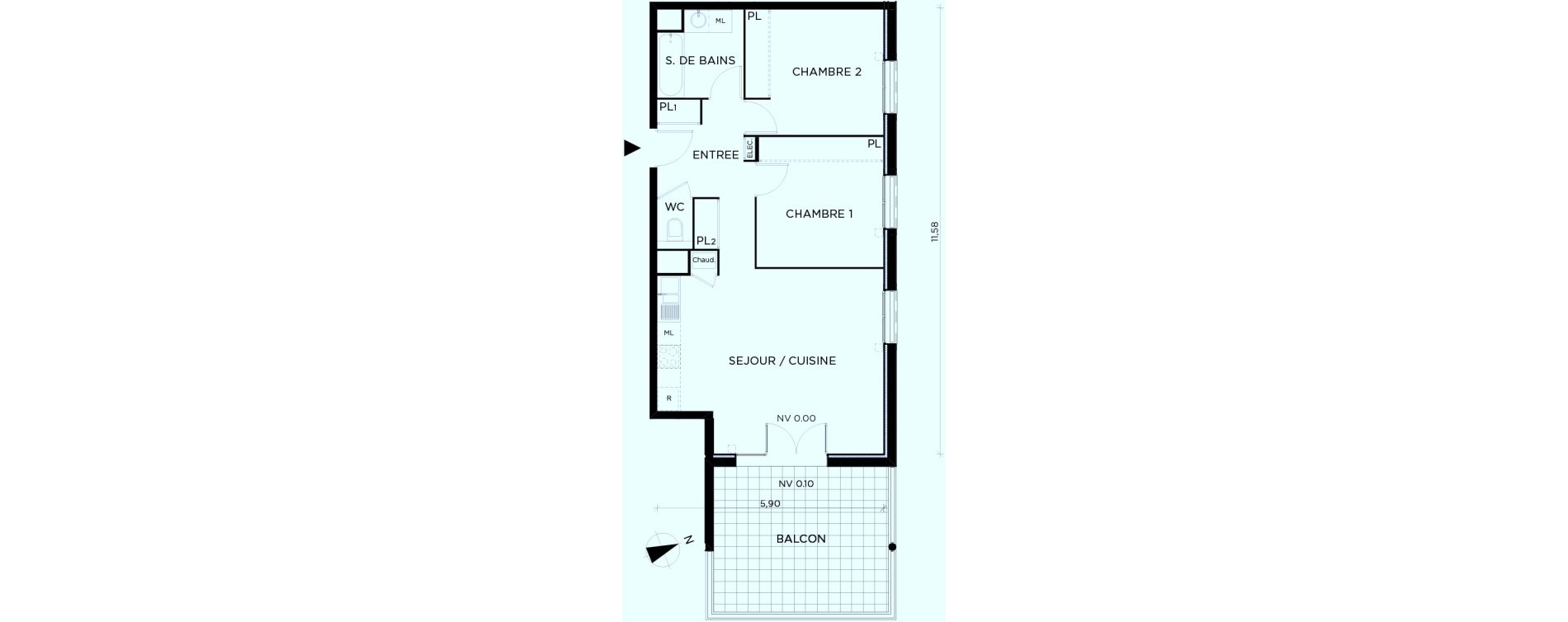 Appartement T3 de 63,50 m2 &agrave; Amancy Centre
