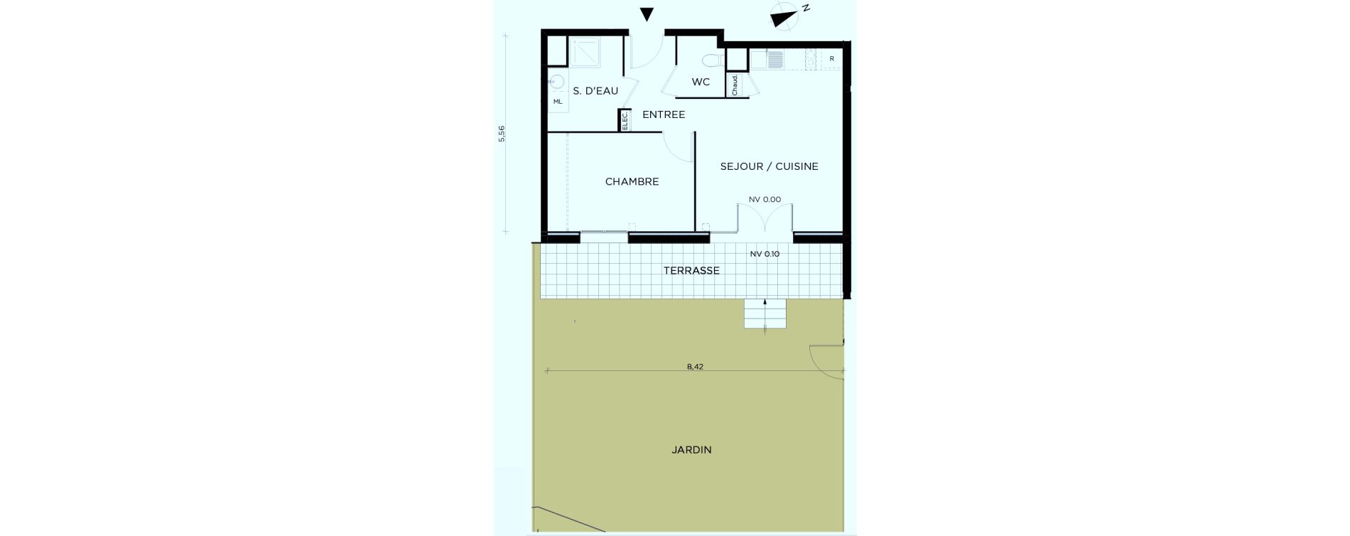 Appartement T2 de 43,60 m2 &agrave; Amancy Centre